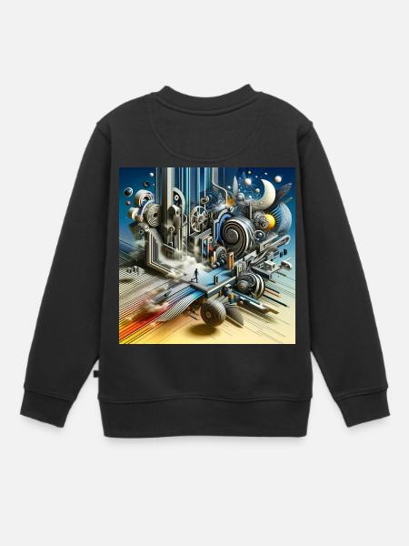 DimensionMix - Kinder Premium Organic Sweatshirt - Schwarz