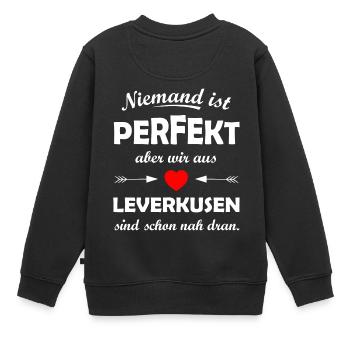 Ville de Leverkusen en Rhénanie - Sweat Premium enfant bio - noir - Dos - AI Model Kid Female (0cm)