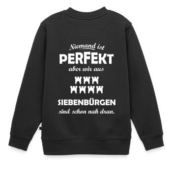 Die Heimat Siebenbürgen - Kinder Premium Organic Sweatshirt - Schwarz - Hinten - AI Model Kid Female (0cm)