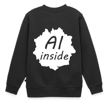 Die intelligente Mensch - Kinder Premium Organic Sweatshirt - Schwarz - Hinten - AI Model Kid Female (0cm)