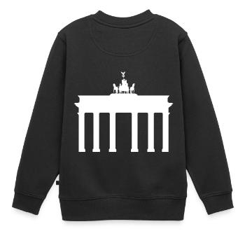Berlin Brandenburger Tor - Kinder Premium Organic Sweatshirt - Schwarz - Hinten - AI Model Kid Female (0cm)