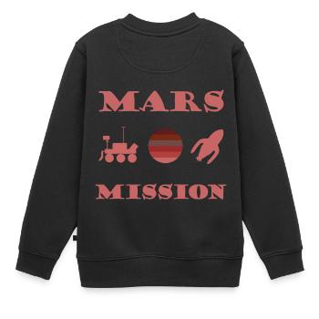 Die Expedition ins Weltall - Kinder Premium Organic Sweatshirt - Schwarz - Hinten - AI Model Kid Female (0cm)