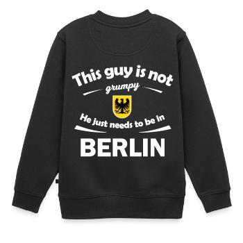 Heimatstadt Berlin in Deutschland - Kinder Premium Organic Sweatshirt - Schwarz - Hinten - AI Model Kid Female (0cm)