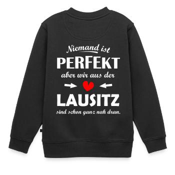 La Lusace dans le Brandebourg - Sweat Premium enfant bio - noir - Dos - AI Model Kid Female (0cm)