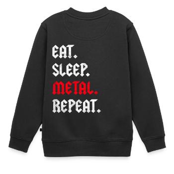 Heavy Metal Fan Festival Band Metaller Metalhead - Sweat Premium enfant bio - noir - Dos - AI Model Kid Female (0cm)