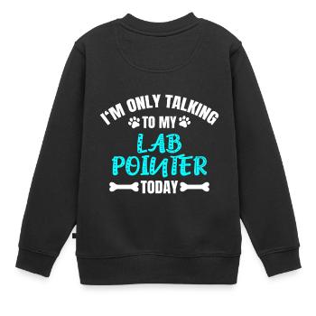 Lab Pointer - Kinder Premium Organic Sweatshirt - Schwarz - Hinten - AI Model Kid Female (0cm)