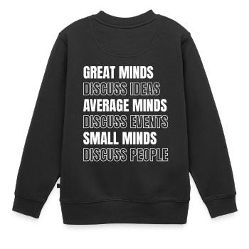 Dummheit Intelligenz Lästern Dumm Intelligent IQ - Kinder Premium Organic Sweatshirt - Schwarz - Hinten - AI Model Kid Female (0cm)