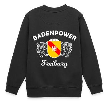 La puissance de Fribourg - Sweat Premium enfant bio - noir - Dos - AI Model Kid Female (0cm)