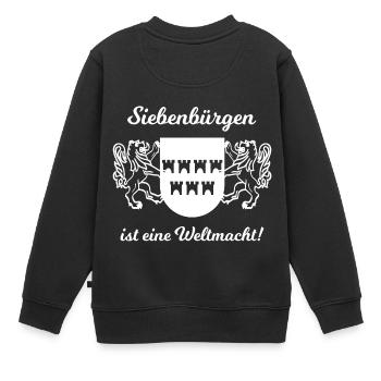 Das schöne Land Siebenbürgen - Kinder Premium Organic Sweatshirt - Schwarz - Hinten - AI Model Kid Female (0cm)