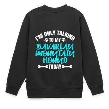 Chien de montagne bavarois - Sweat Premium enfant bio - noir - Dos - AI Model Kid Female (0cm)