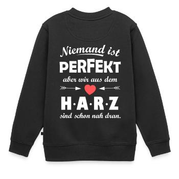 Die Heimat im Harz - Kinder Premium Organic Sweatshirt - Schwarz - Hinten - AI Model Kid Female (0cm)