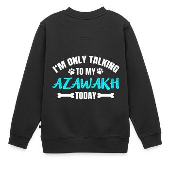 Azawakh Propriétaire Propriétaire - Sweat Premium enfant bio - noir - Dos - AI Model Kid Female (0cm)