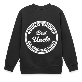 L’oncle cool - Sweat Premium enfant bio - noir - Dos - AI Model Kid Female (0cm)