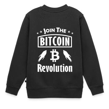 Das Bitcoin Experiment - Kinder Premium Organic Sweatshirt - Schwarz - Hinten - AI Model Kid Female (0cm)