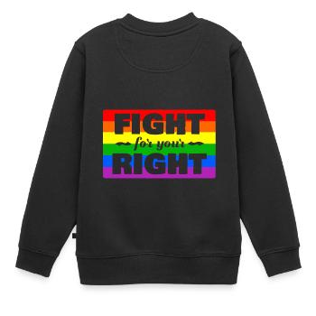 Lutte pour vos droits LGBT CSD Gay Pride - Sweat Premium enfant bio - noir - Dos - AI Model Kid Female (0cm)