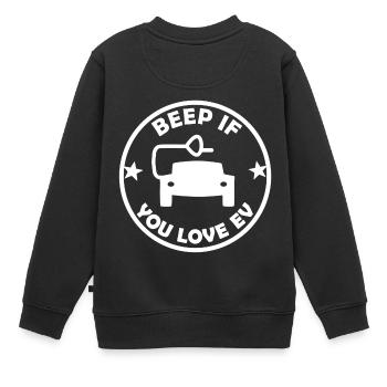 Die elektrischen Autos - Kinder Premium Organic Sweatshirt - Schwarz - Hinten - AI Model Kid Female (0cm)