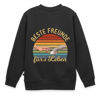 Propriétaire de cheval Les chevaux sont les meilleurs amis pour la vie - Sweat Premium enfant bio - noir - Dos - AI Model Kid Female (0cm)