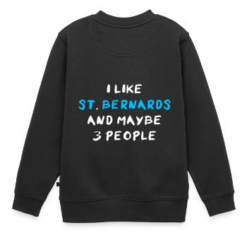 Saint-Bernard Bernhardiner - Sweat Premium enfant bio - noir - Dos - AI Model Kid Female (0cm)