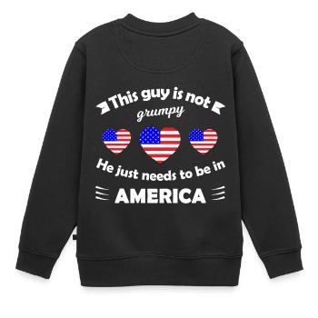 Die Heimat in Amerika - Kinder Premium Organic Sweatshirt - Schwarz - Hinten - AI Model Kid Female (0cm)