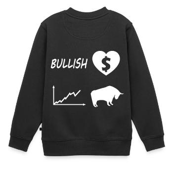 Investor und Kapitalist - Kinder Premium Organic Sweatshirt - Schwarz - Hinten - AI Model Kid Female (0cm)