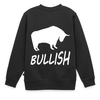 Les actions et l’argent - Sweat Premium enfant bio - noir - Dos - AI Model Kid Female (0cm)