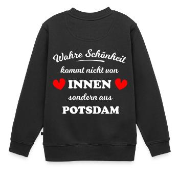 Belle Potsdam - Sweat Premium enfant bio - noir - Dos - AI Model Kid Female (0cm)