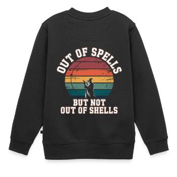 Hors de sorts mais pas de coquilles - Cool Wizard - Sweat Premium enfant bio - noir - Dos - AI Model Kid Female (0cm)