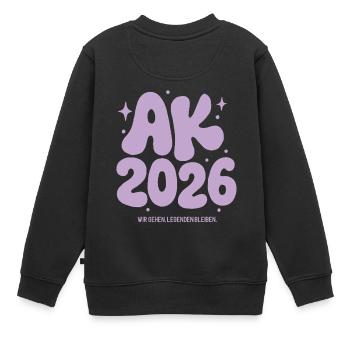 Abschlussklasse 2026 -  Legenden Bleiben - Kinder Premium Organic Sweatshirt - Schwarz - Hinten - AI Model Kid Female (0cm)