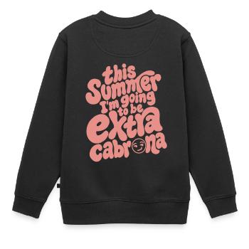 Diesen Sommer... - Kinder Premium Organic Sweatshirt - Schwarz - Hinten - AI Model Kid Female (0cm)