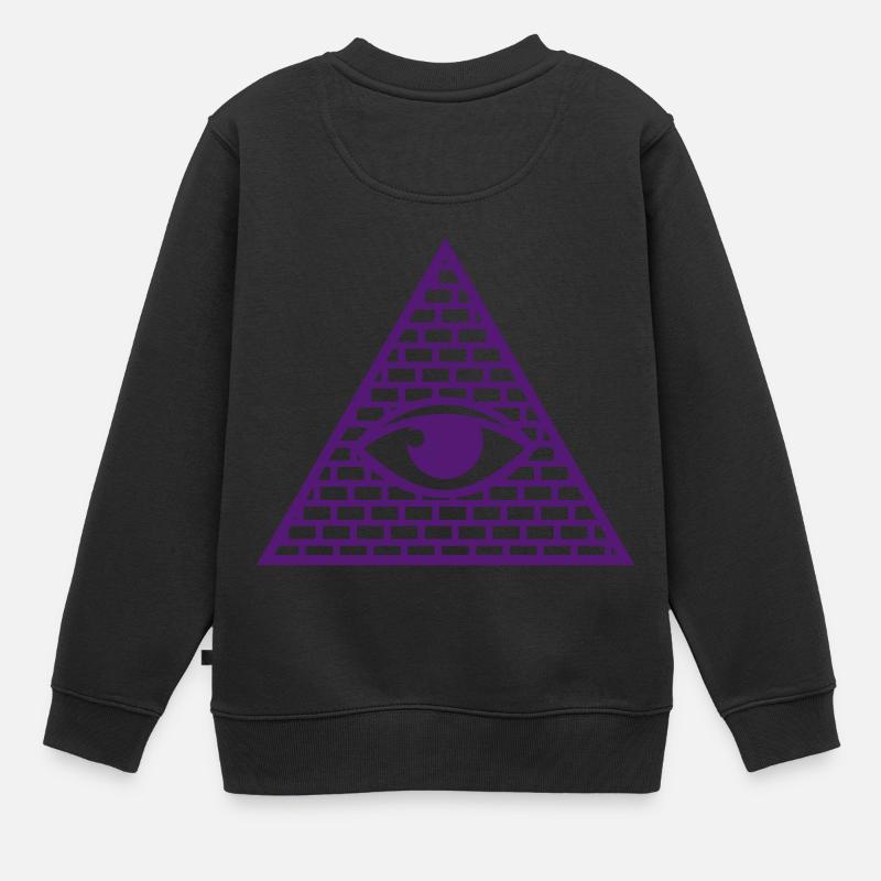 Œil de la providence - Sweat Premium enfant bio - noir