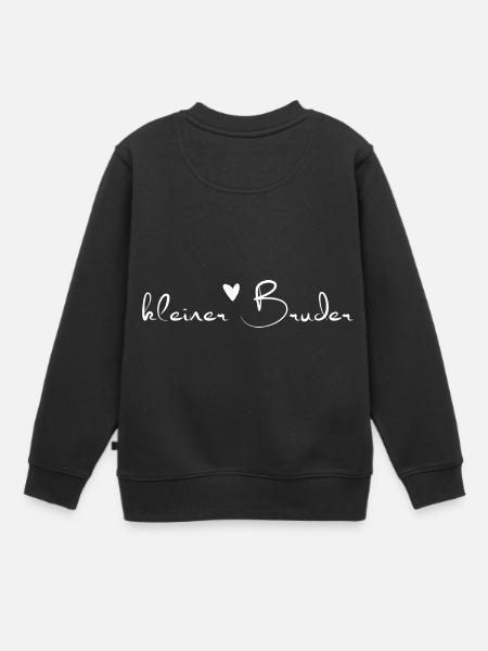 kleiner Bruder - Kinder Premium Organic Sweatshirt - Schwarz