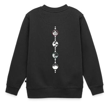 4 Produits - Sweat Premium enfant bio - noir - Dos - AI Model Kid Female (0cm)