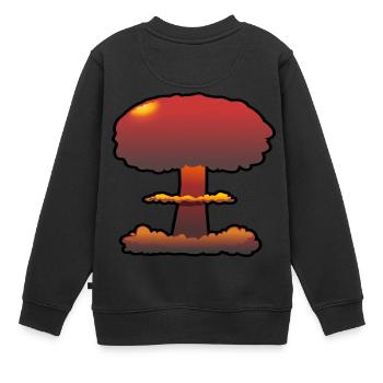Boom Comic Explosion Atompilz - Kinder Premium Organic Sweatshirt - Schwarz - Hinten - AI Model Kid Female (0cm)
