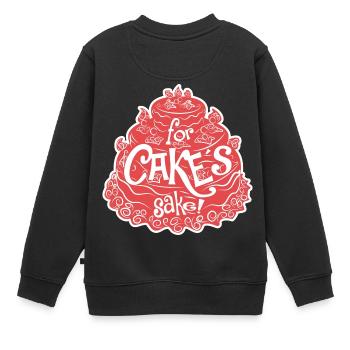 For Cakes Sake - Kinder Premium Organic Sweatshirt - Schwarz - Hinten - AI Model Kid Female (0cm)