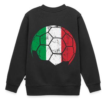 Italy Soccer Ball Fußball - Kinder Premium Organic Sweatshirt - Schwarz - Hinten - AI Model Kid Female (0cm)