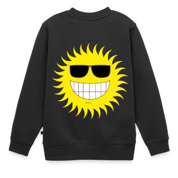 Sonne - Kinder Premium Organic Sweatshirt - Schwarz - Hinten - AI Model Kid Female (0cm)