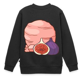 Feigenfrucht Eis Speiseeis Eiskrem Eiscreme - Kinder Premium Organic Sweatshirt - Schwarz - Hinten - AI Model Kid Female (0cm)