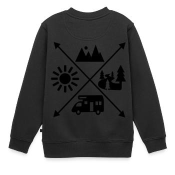 Wohnmobil - Kinder Premium Organic Sweatshirt - Schwarz - Hinten - AI Model Kid Female (0cm)