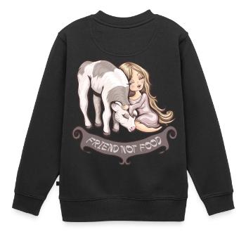 Friend not Food - Sweat Premium enfant bio - noir - Dos - AI Model Kid Female (0cm)