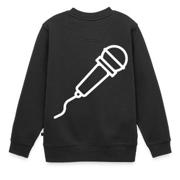 microphone - Kids Premium Organic Sweatshirt - black - Back - AI Model Kid Female (0cm)