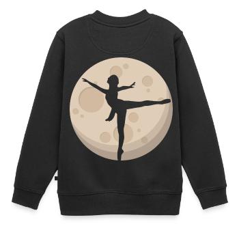 Danseur au clair de lune - Sweat Premium enfant bio - noir - Dos - AI Model Kid Female (0cm)