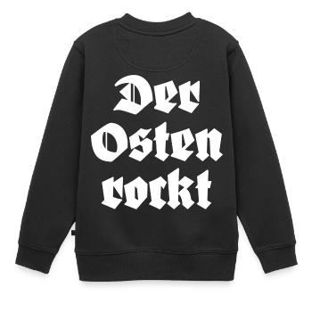 Der Osten Rockt Ostdeutschland - Kinder Premium Organic Sweatshirt - Schwarz - Hinten - AI Model Kid Female (0cm)