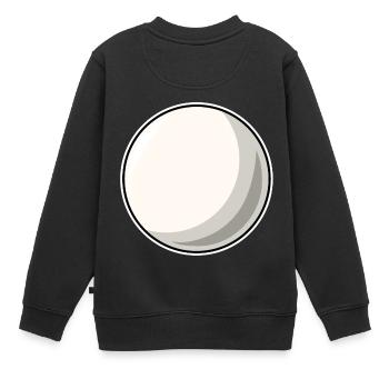 Billard weiße Billardkugel - Kinder Premium Organic Sweatshirt - Schwarz - Hinten - AI Model Kid Female (0cm)