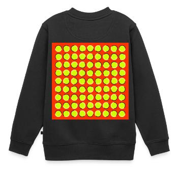 optische Täuschung - bewegende Kreise - Kinder Premium Organic Sweatshirt - Schwarz - Hinten - AI Model Kid Female (0cm)