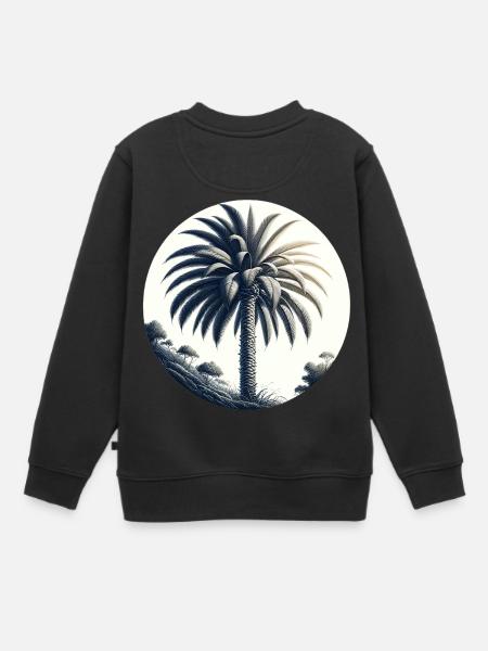 Palme - Kinder Premium Organic Sweatshirt - Schwarz