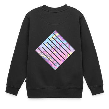 planètes folles - Sweat Premium enfant bio - noir - Dos - AI Model Kid Female (0cm)