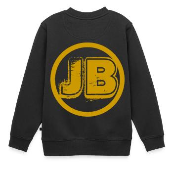 Stuff mit dem JB-Logo - Kinder Premium Organic Sweatshirt - Schwarz - Hinten - AI Model Kid Female (0cm)