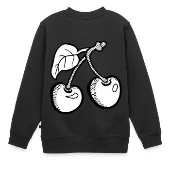 cherries kirschen veggie gemuese fruits16 - Kinder Premium Organic Sweatshirt - Schwarz - Hinten - AI Model Kid Female (0cm)
