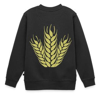 getreide corn cereal wheat weizen veggie gemuese v - Kinder Premium Organic Sweatshirt - Schwarz - Hinten - AI Model Kid Female (0cm)