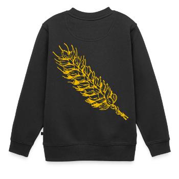 getreide corn cereal wheat weizen veggie gemuese v - Kinder Premium Organic Sweatshirt - Schwarz - Hinten - AI Model Kid Female (0cm)